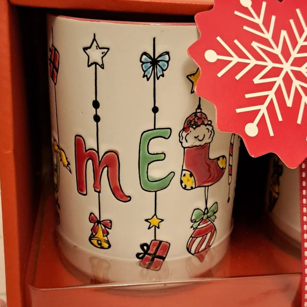 NEW Holiday Collection Mug and Canister with Lid Set Let it Snow